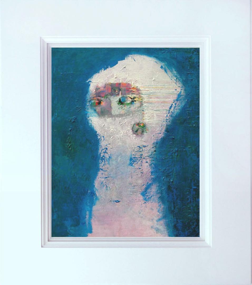 油絵 菅家令子 絵 絵画インテリア 額付(白) uF6-080215 人物 女性