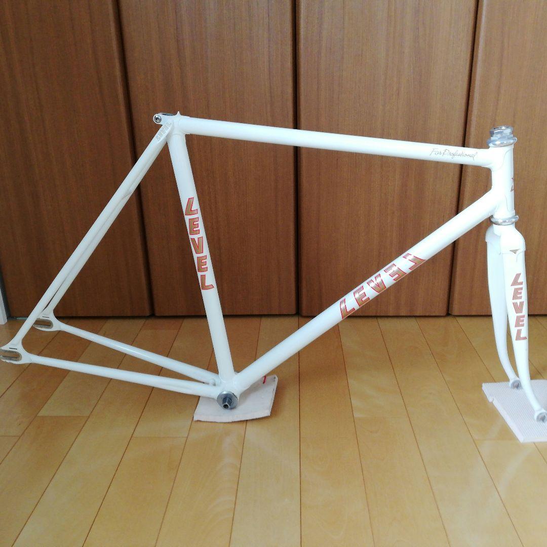 美品　NJS LEVEL ピストフレーム 競輪　レベル　クロモリ　MAXフォーク