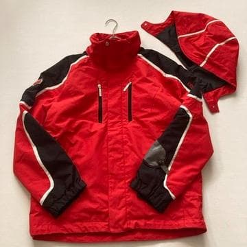 【hamwt】DESCENTE スキージャケット ウェア L 赤×黒