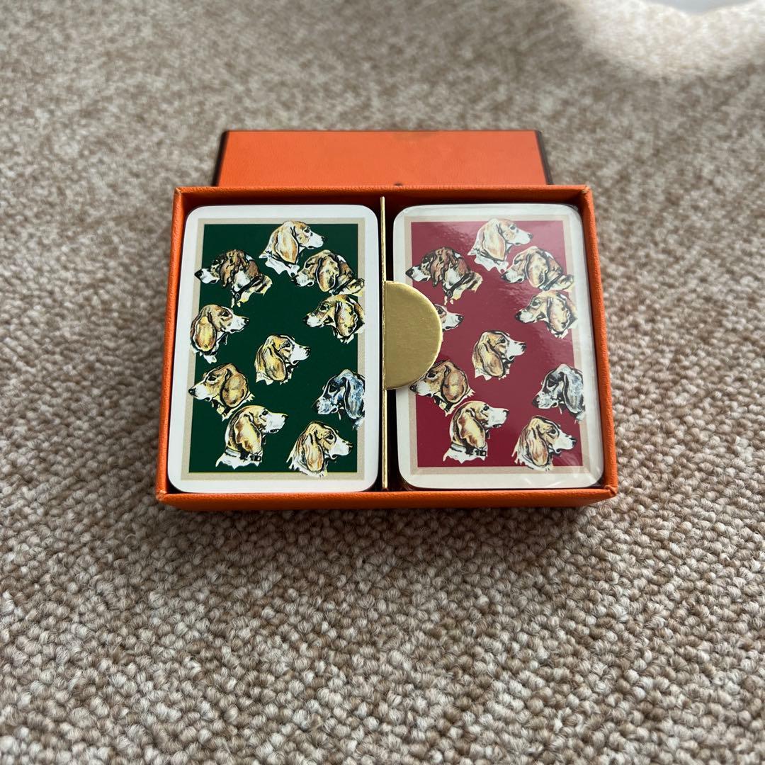 エルメス犬イラストのトランプセット