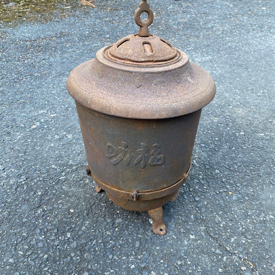 鋳鉄 薪ストーブ 七輪　暖房器具　高さ45cm