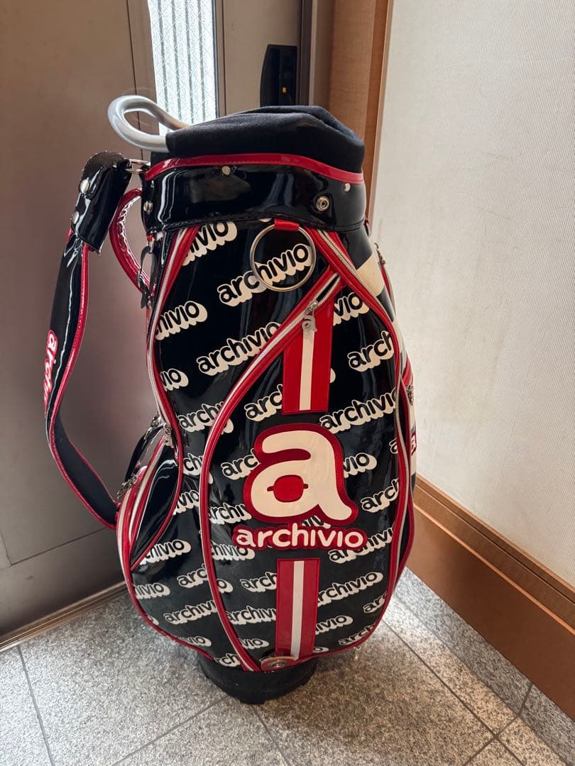 archivio キャディバッグ 黒/赤