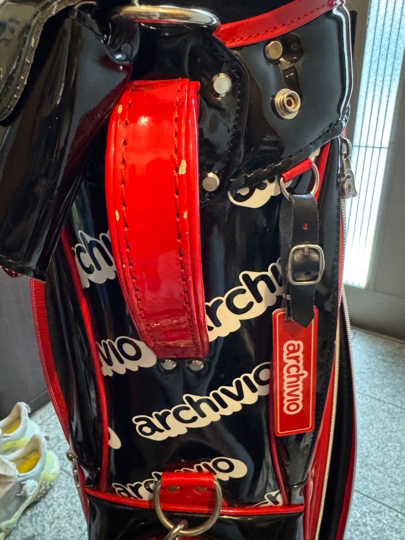 archivio キャディバッグ 黒/赤
