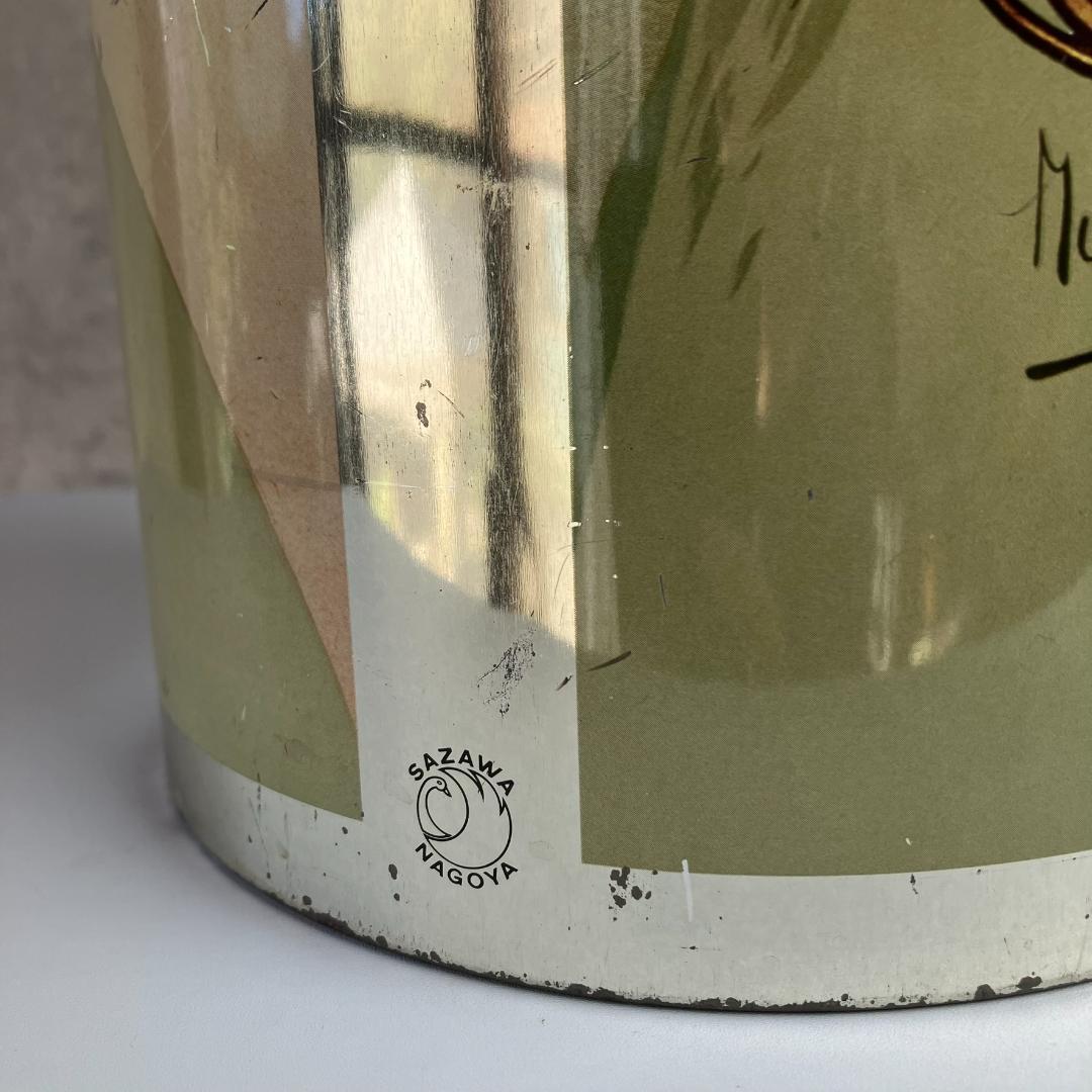 アンティーク　ミュシャ　サロンデサン　ゴミ箱　缶　昭和レトロ　傘立て　アイアン