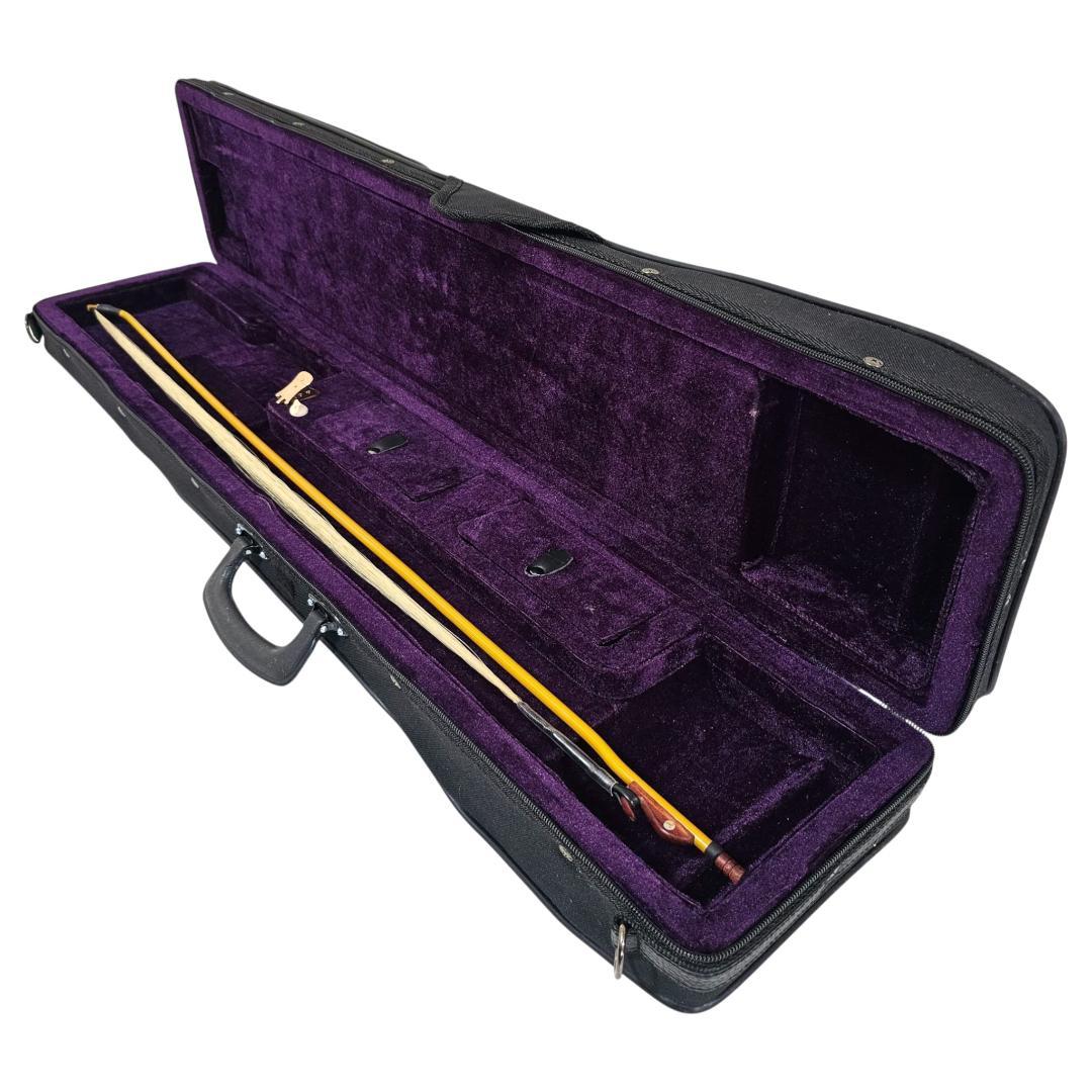 紅木 二胡 蛇皮 六角胴 刻印 弓・ケース付 付属品あり 中国民族楽器 本革