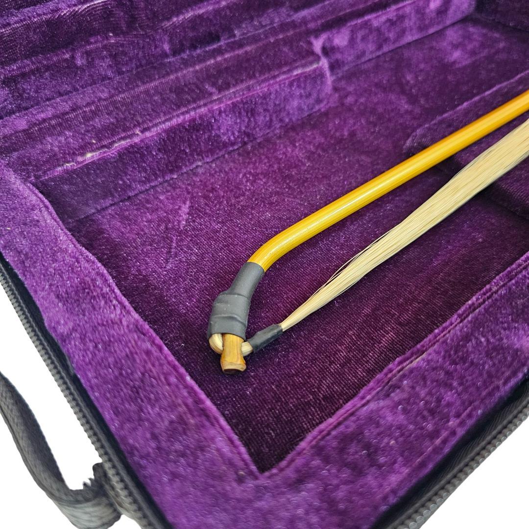 紅木 二胡 蛇皮 六角胴 刻印 弓・ケース付 付属品あり 中国民族楽器 本革