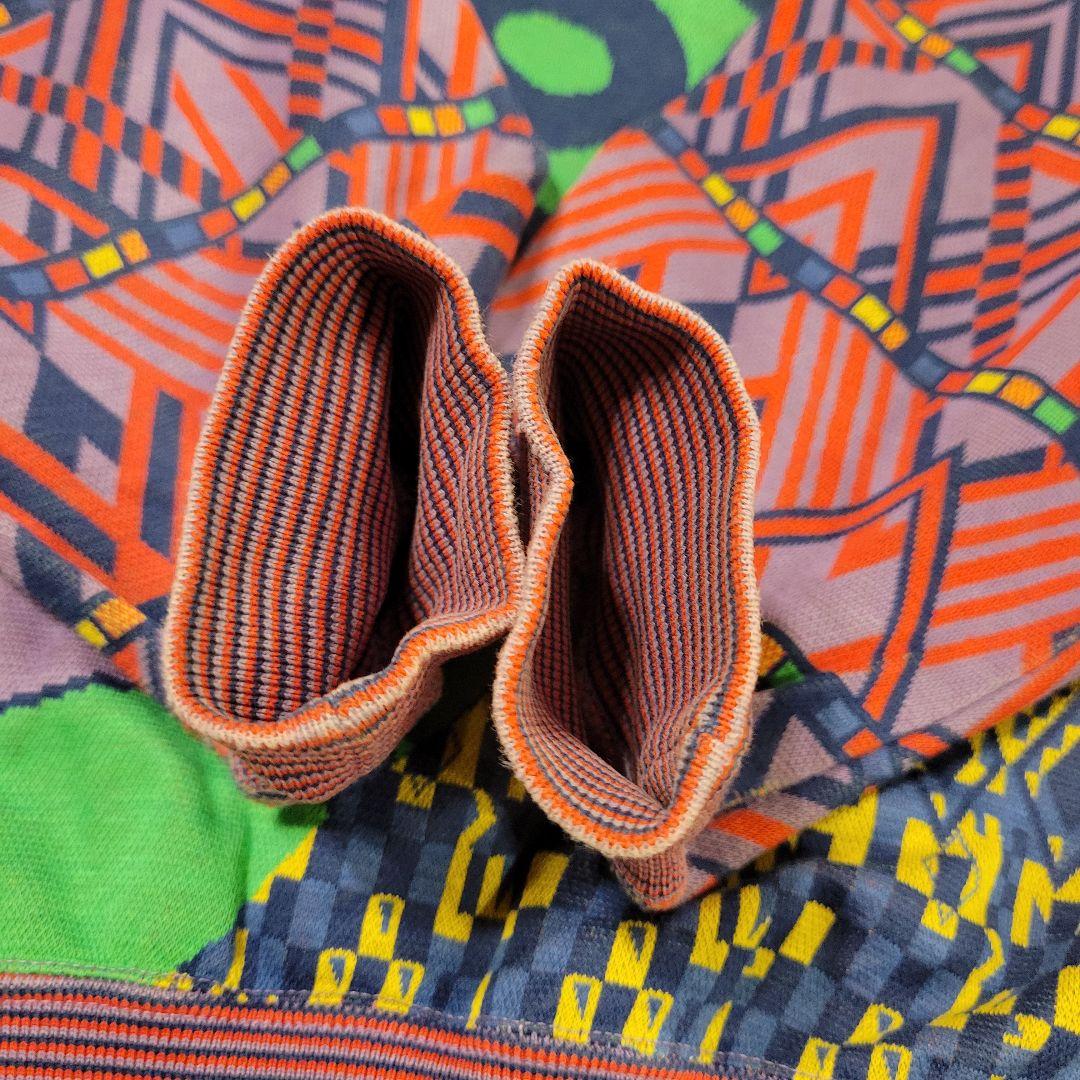 希少 90's vintage KENZO GOLF 幾何学柄 スウェット 短丈