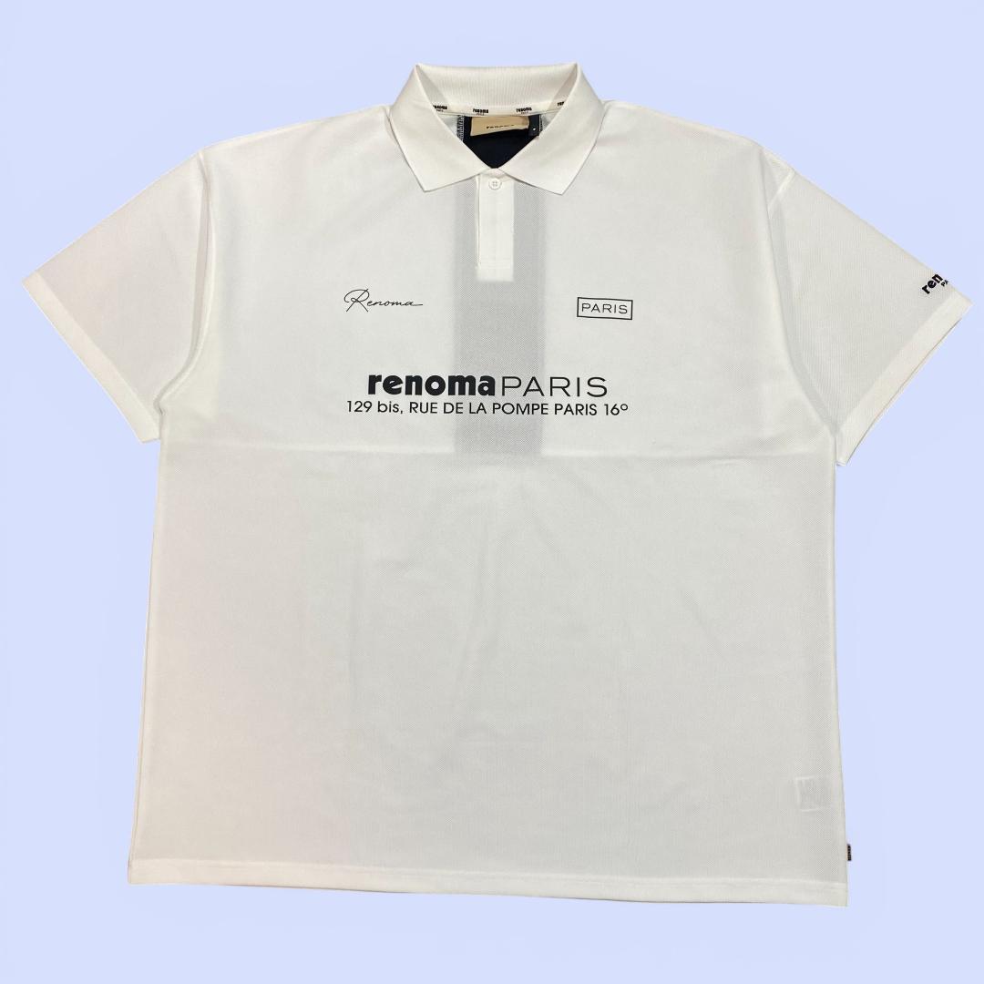 RENOMA GOLF レノマゴルフ 半袖 ポロシャツ XL ホワイト ブラック