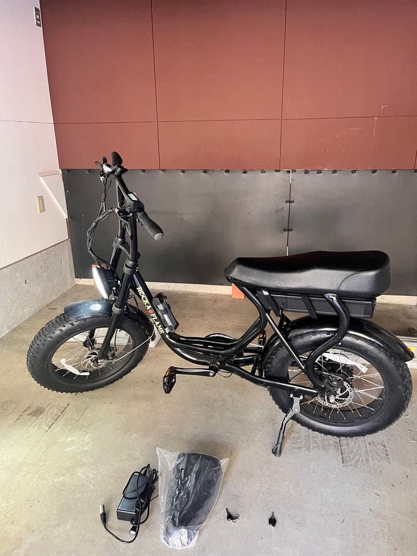 ロカフレーム　ROCKA FLAME 黒　ブラック　アシスト自転車　チャリ