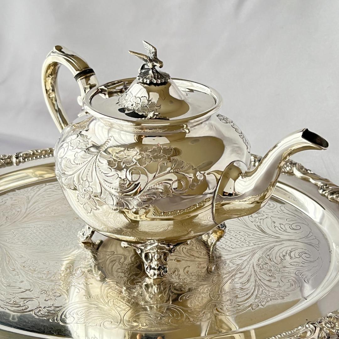 【Harts The Silversmiths】 ファルコンのティーセット 3点