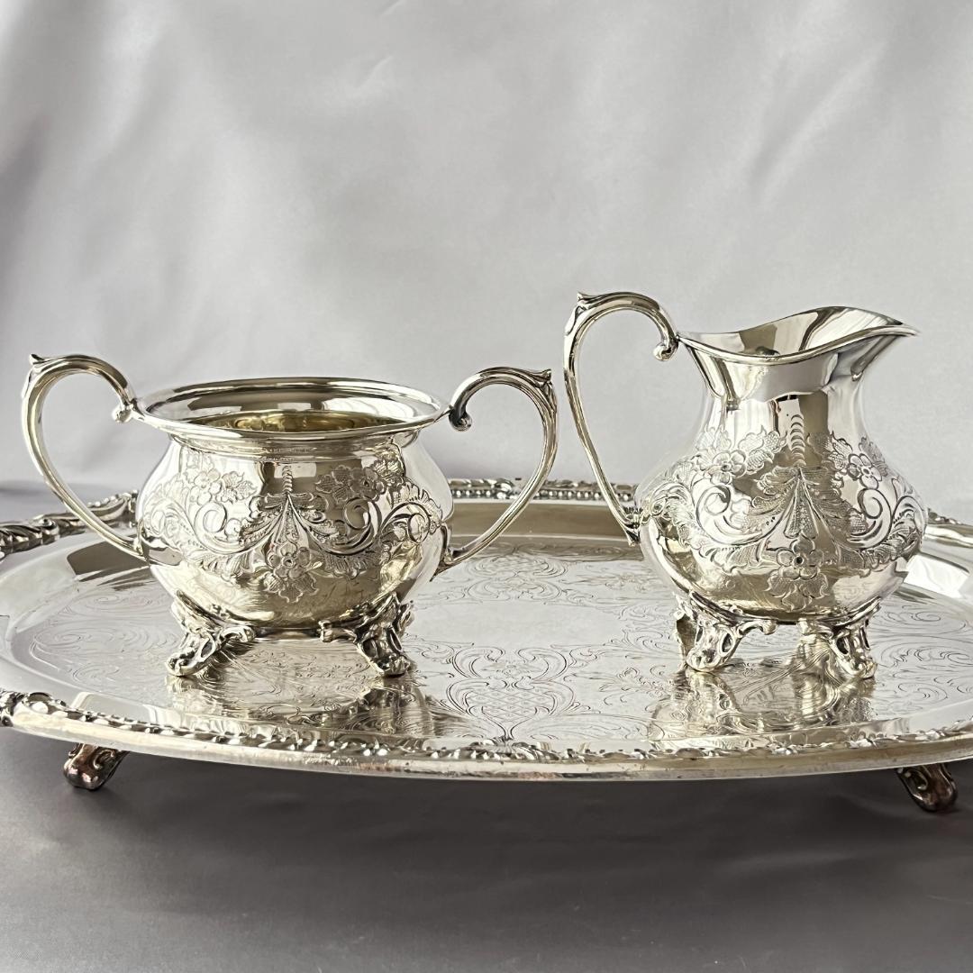 【Harts The Silversmiths】 ファルコンのティーセット 3点