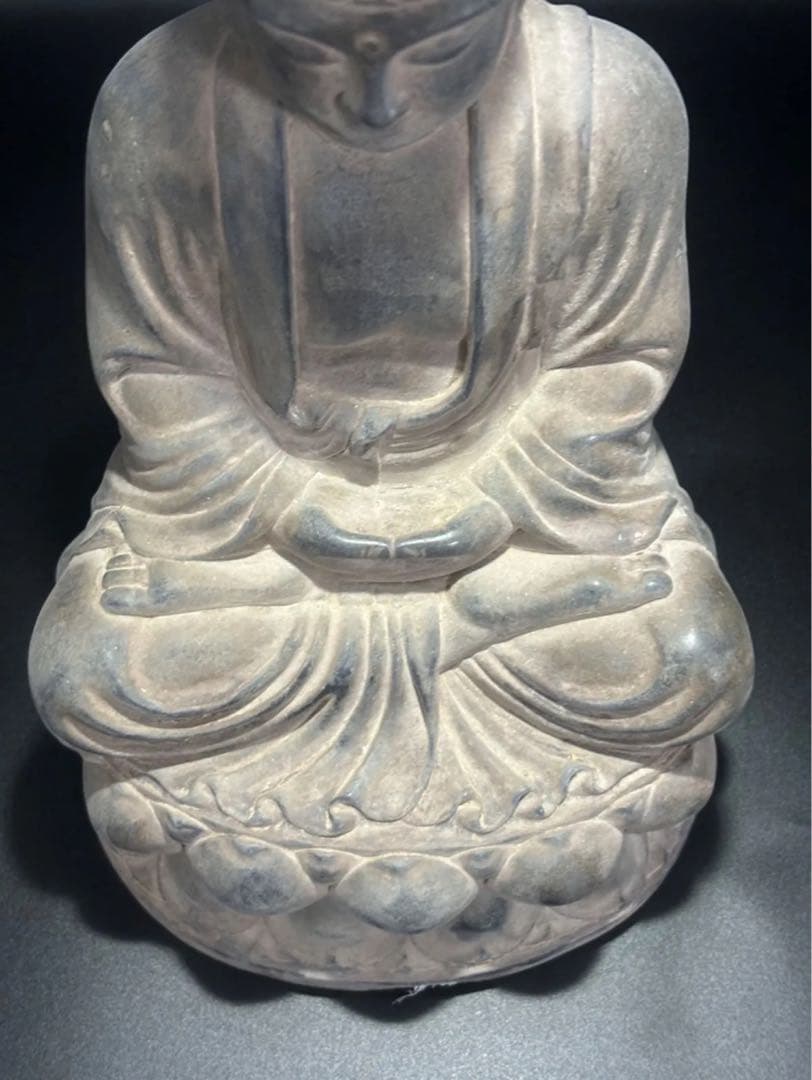 仏教　石仏 如来 細工彫刻 釈迦 縁起物 お釈迦様 釈迦如来 石彫仏像