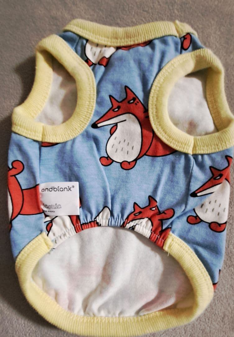 andblank® クマさん.キツネさん.ゾウさん.プリント犬服 4枚