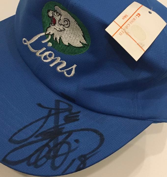 埼玉　西武　ライオンズ　松坂大輔　18 直筆　サイン　キャップ　帽子　プロ　野球