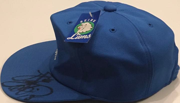 埼玉　西武　ライオンズ　松坂大輔　18 直筆　サイン　キャップ　帽子　プロ　野球