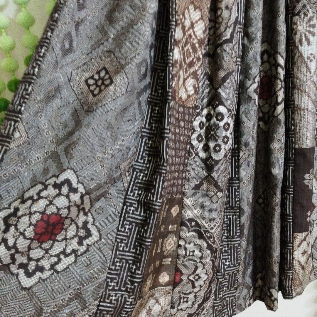 昭和レトロ大正龍郷時代大島パッチワークスカート