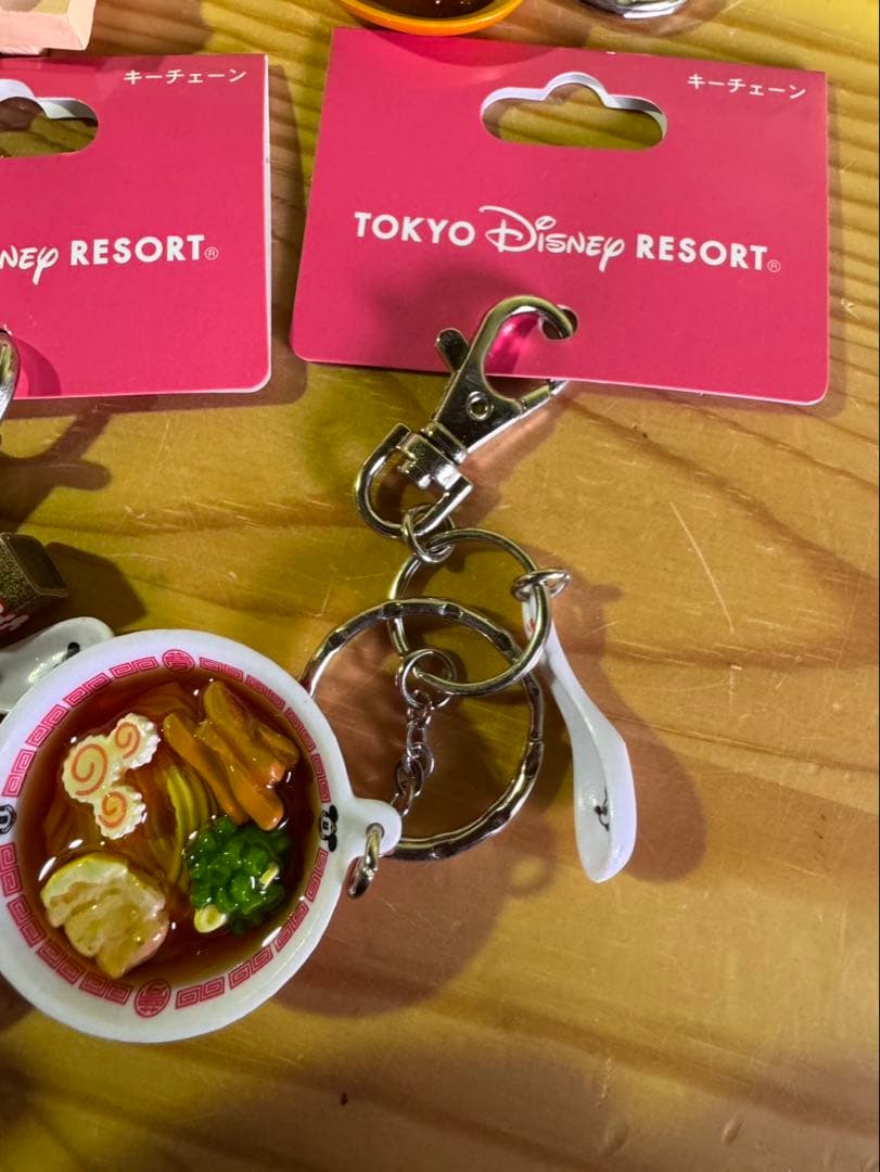s2062 ディズニー　リゾート　キーチェーン　中華　和食　未使用 6点