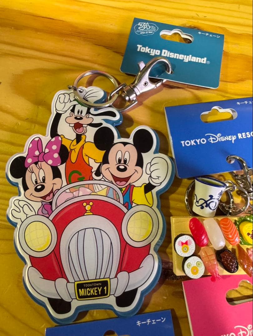 s2062 ディズニー　リゾート　キーチェーン　中華　和食　未使用 6点