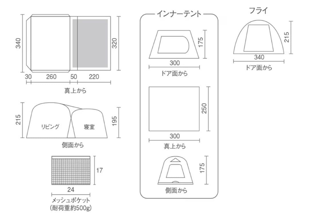 タフスクリーン 2ルームハウス+　MDX　コールマン　おまけ付き