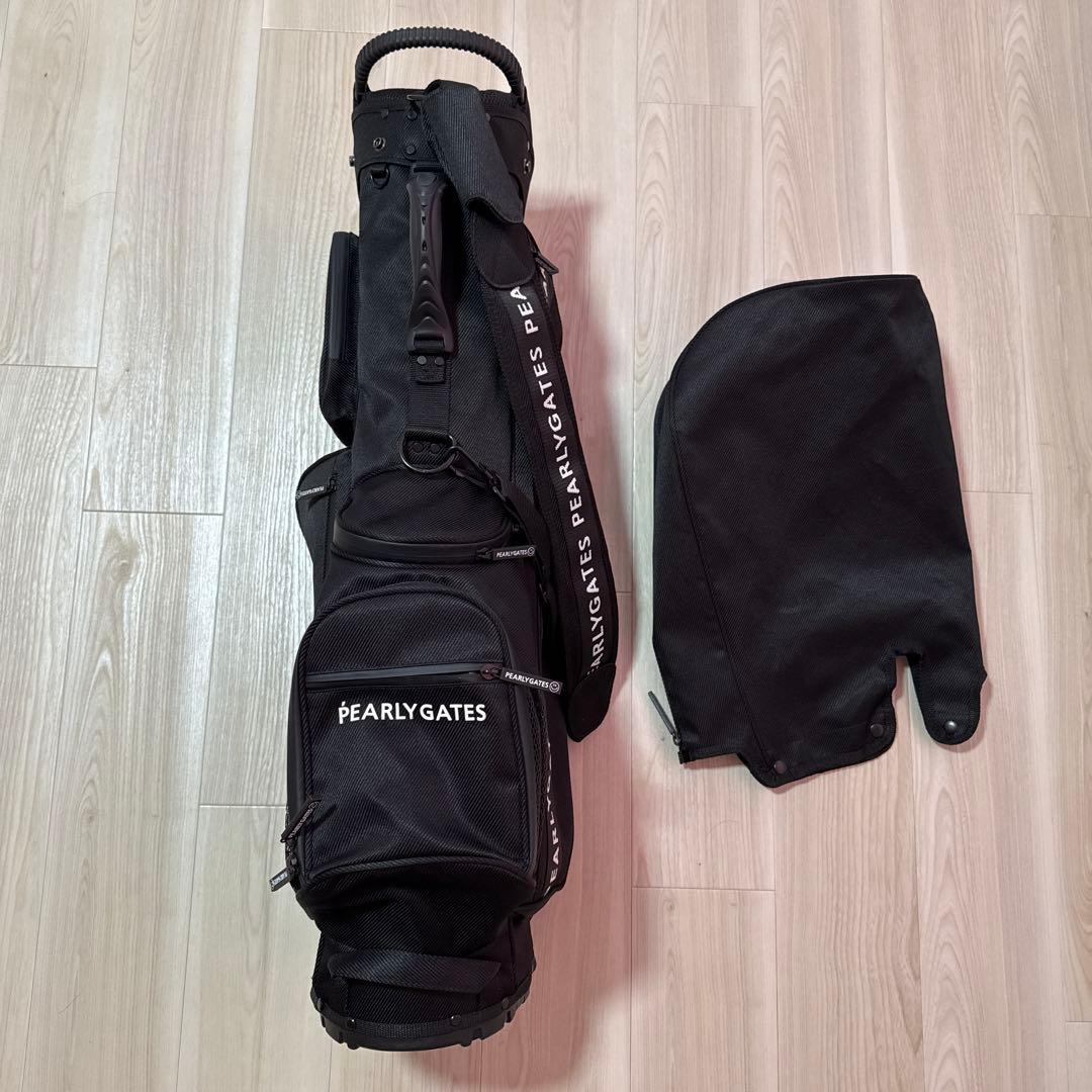 【2024購入】パーリーゲイツ　キャディバッグ　ブラック　黒　軽量　スタンド式