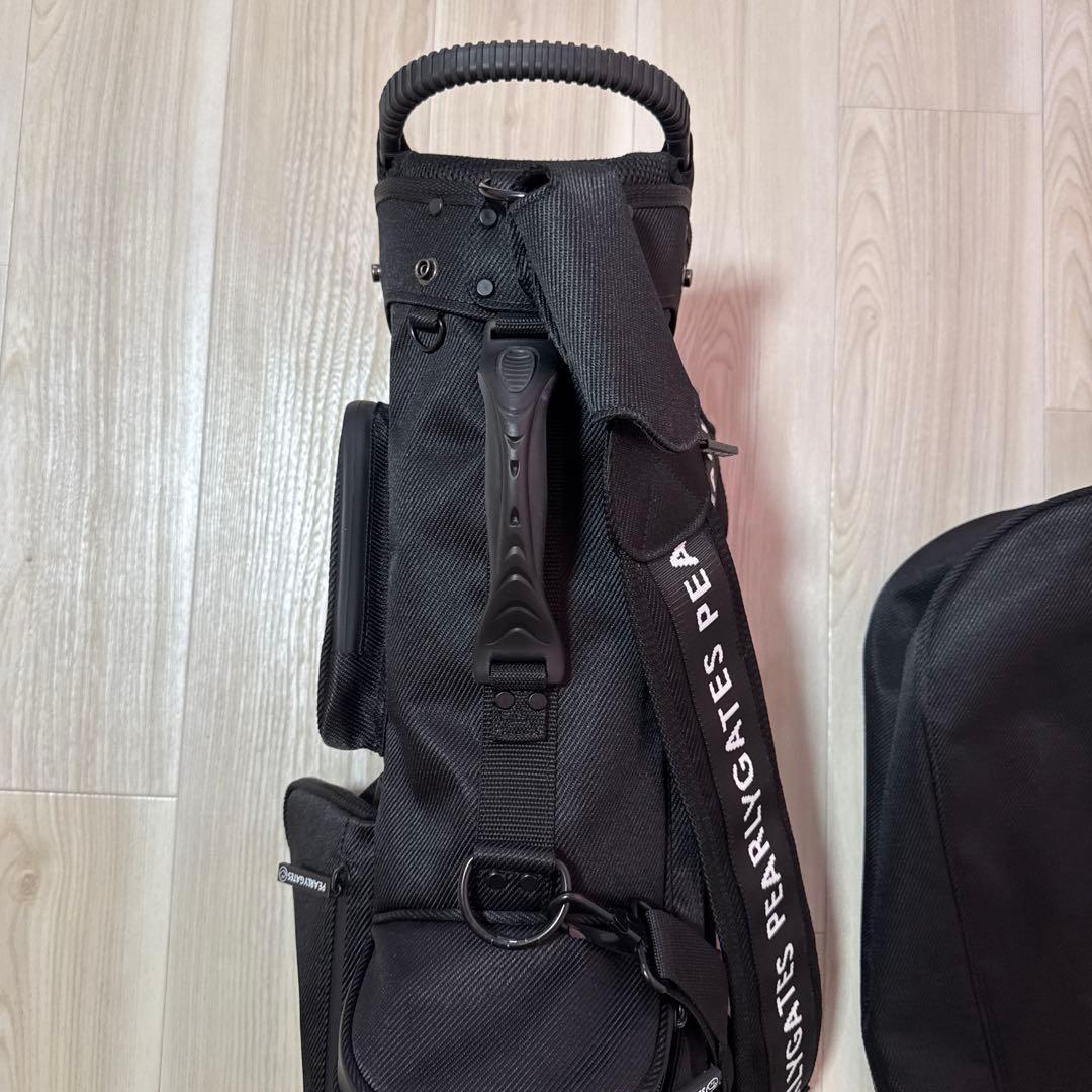 【2024購入】パーリーゲイツ　キャディバッグ　ブラック　黒　軽量　スタンド式