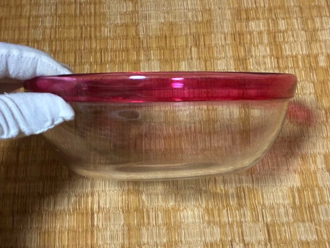 昭和レトロ 気泡 ギヤマン ガラス鉢 ガラス皿