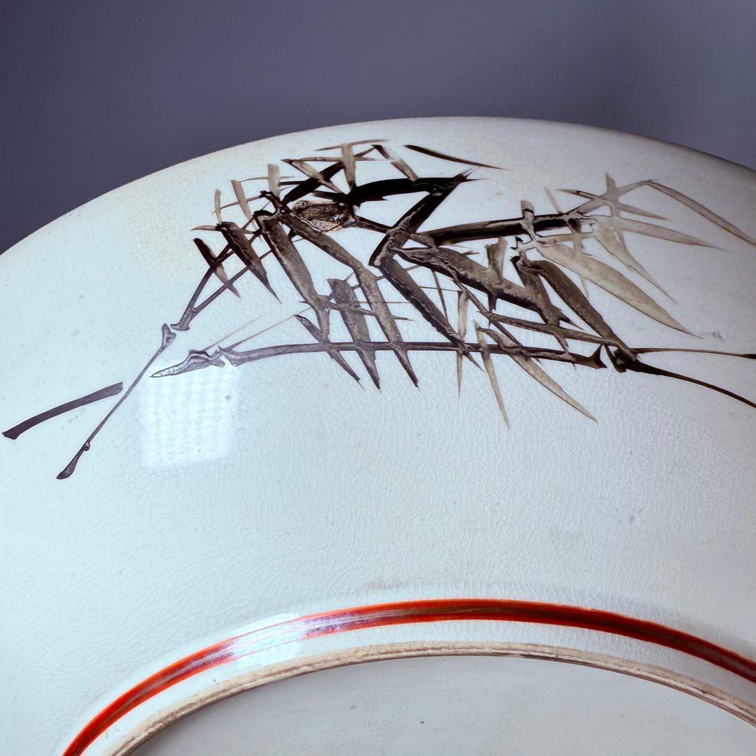 明治～大正期　九谷焼　加賀國　本金彩武将図大皿　直径46.3㎝