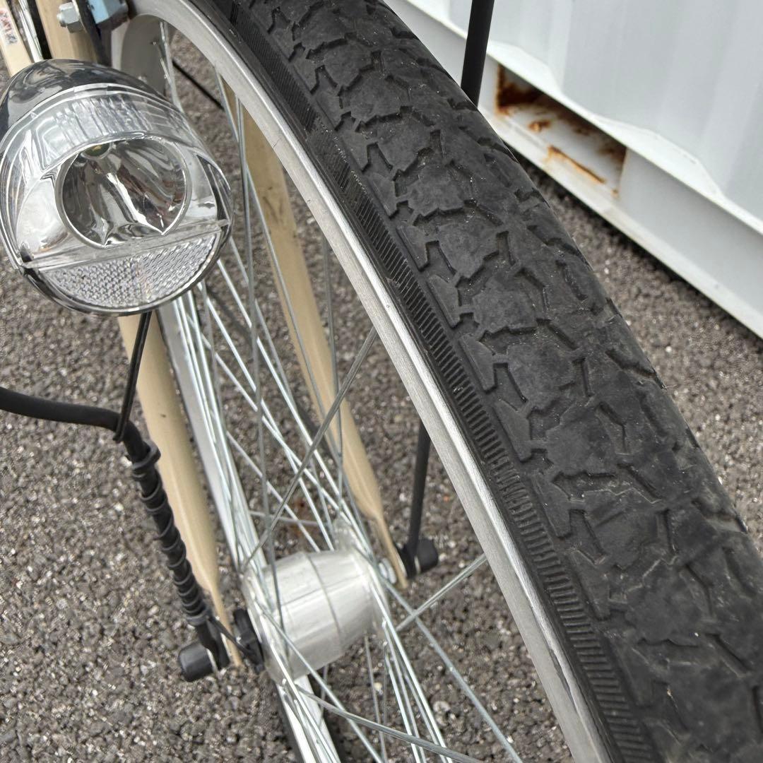 【都内/千葉引取】街乗り用自転車 27インチ カゴ/鍵/オートライト/6段変速付