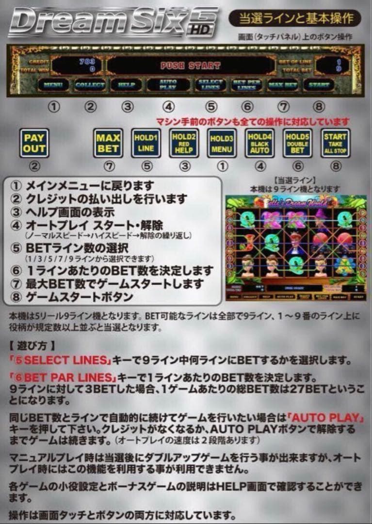 スロットマシン - Dream Six/値下げ交渉可