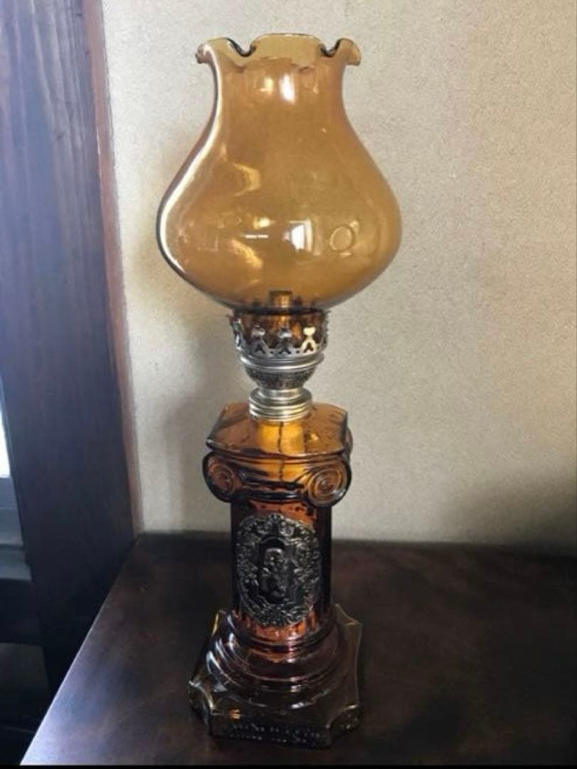美品　北一ガラス　ランプ　ヴィンテージ　オイルランプ　アルコールランプ