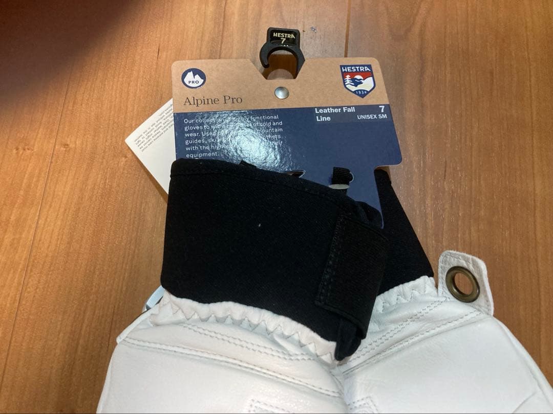 【未使用】ヘストラ　グローブ　フォール ライン スリーフィンガー 　白　サイズ７