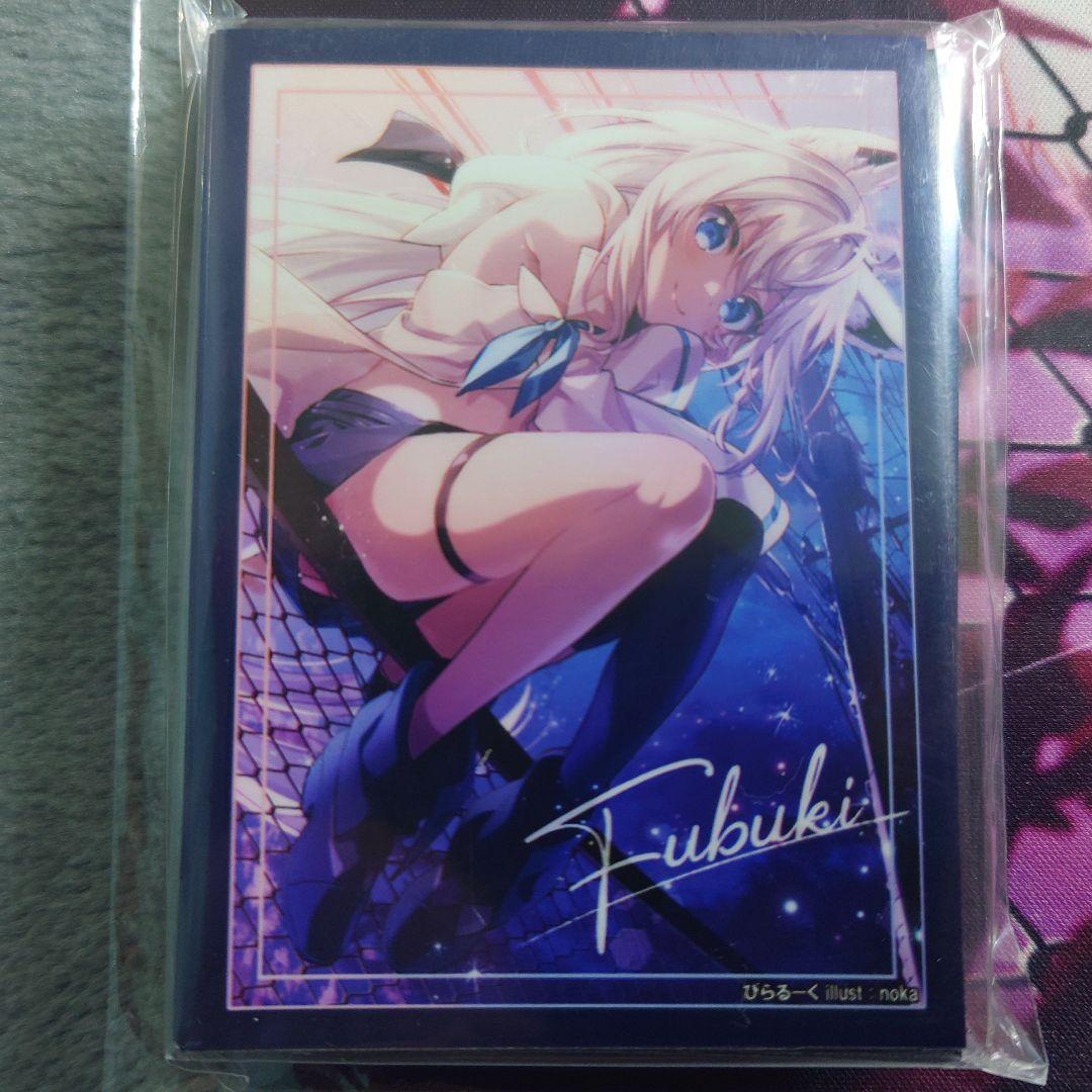 α2 ホロライブ フェンスに座る&サイン 白上フブキ スリーブ&プレイマット