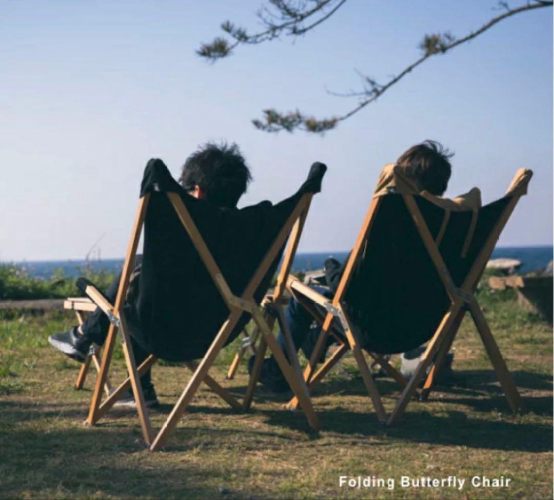 ドベルグ フォールディングバタフライチェア　DVERG ブラック 二脚