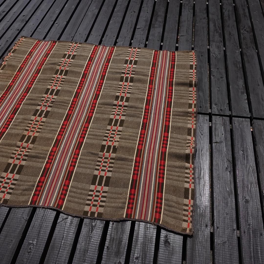 ヴィンテージ 1900s ホースブランケット ラグマット 絨毯