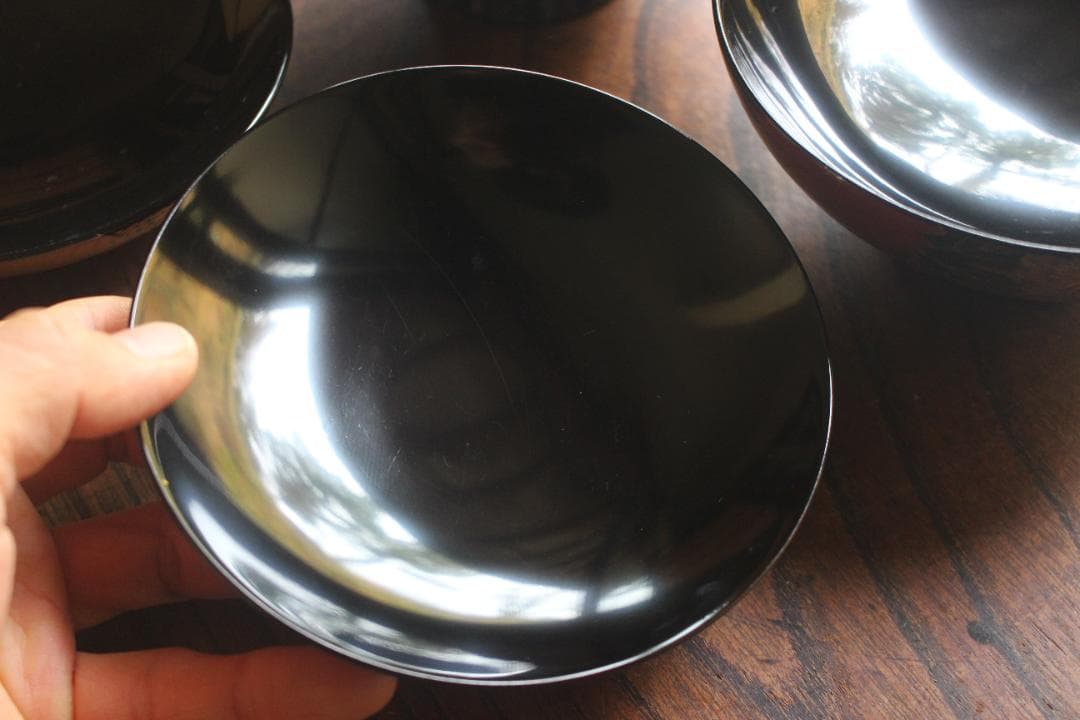 専用！上質黒漆に極上菊詰沈金蒔絵のお椀3点（検輪島塗蒔絵椀雑煮椀