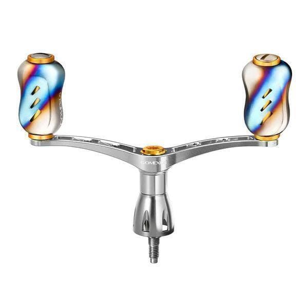 ゴメクサス　ダブルハンドル　98mm ダイワ用　ゴールド/チタンノブ