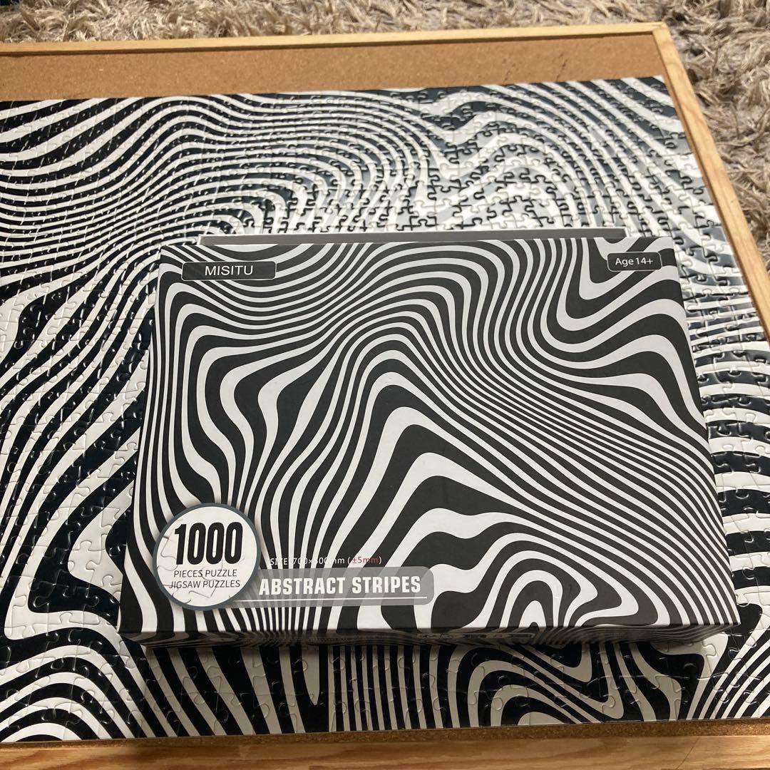 難解パズル　縞模様完成品　1000ピース