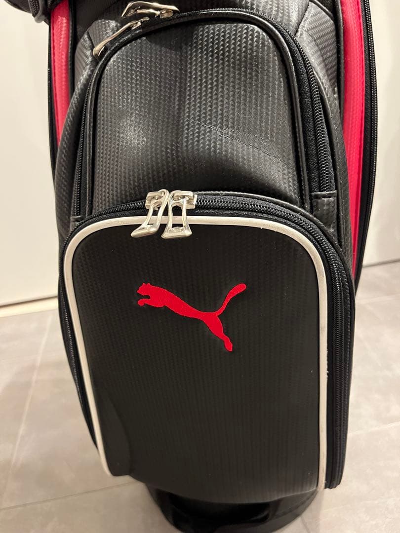 Puma キャディバッグ 黒/赤 練習場のみ使用 室内保管