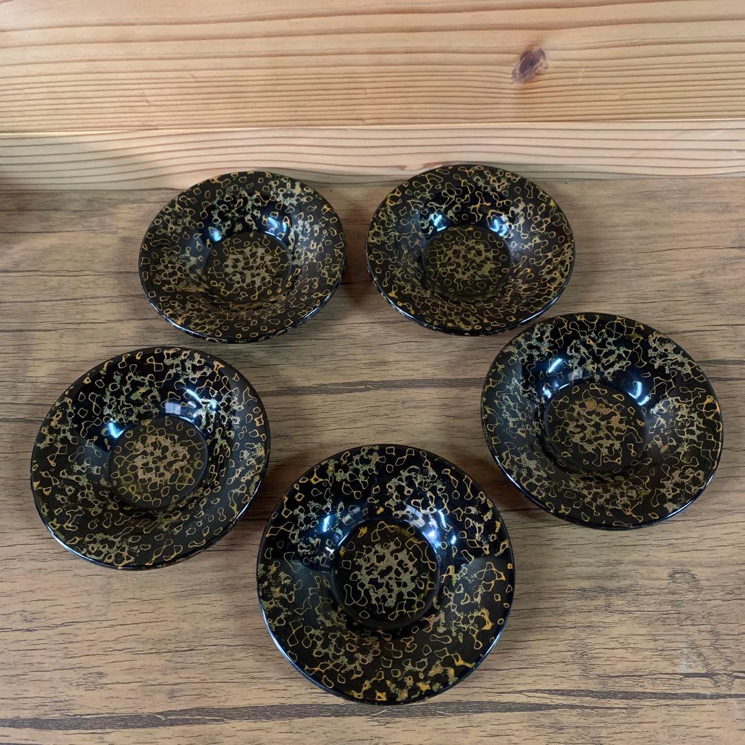 津軽塗　茶道具　唐塗　茶櫃　茶器　茶托　茶筒　セット