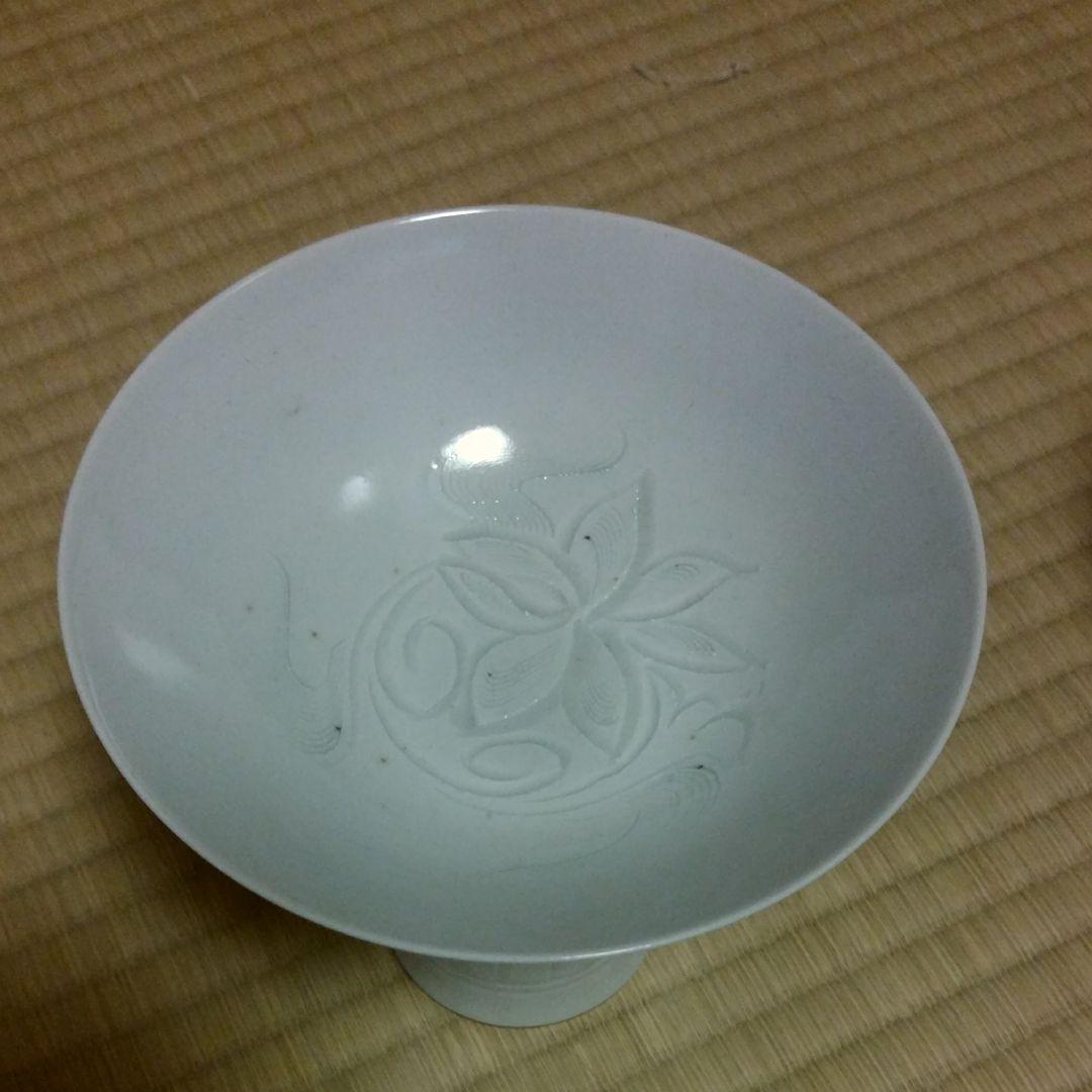 小森忍　文彬亭造　高台皿一対、青磁高台皿