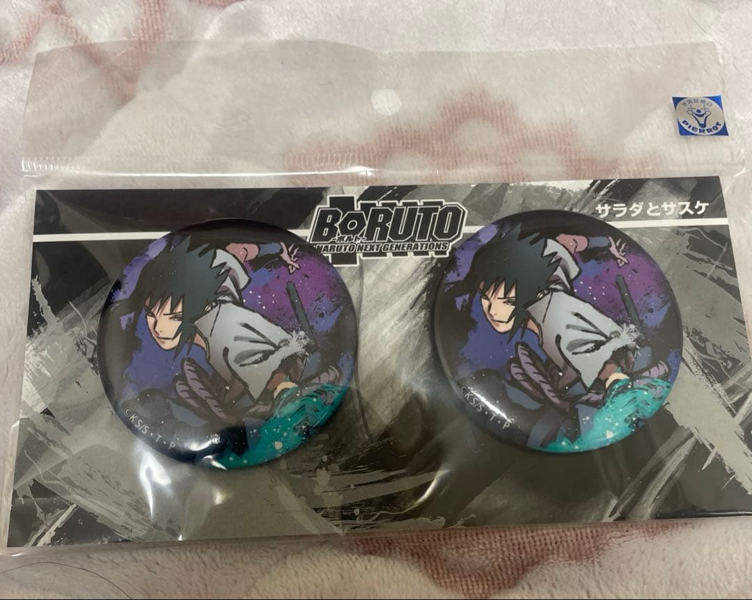 NARUTO BORUTO 缶バッジ　うちはサスケ　受け継がれるもの