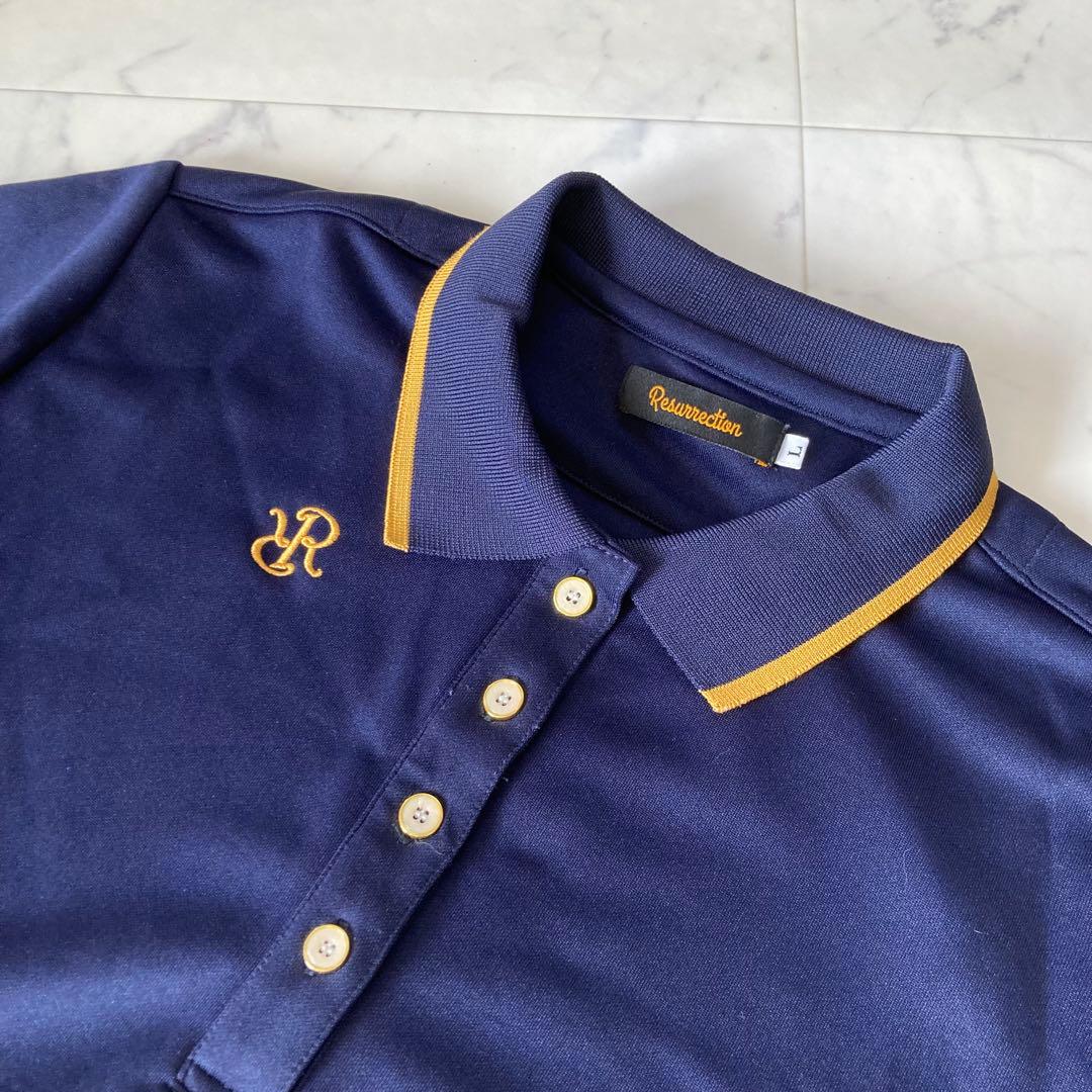 ⛳️美品レディースL レザレクションGM 半袖ポロシャツ 紺