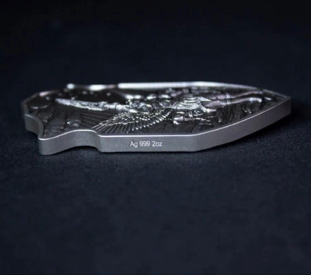 銀貨 聖ウリエルの盾 ハイレリーフ アンティーク 2オンス 2oz メダル 天使