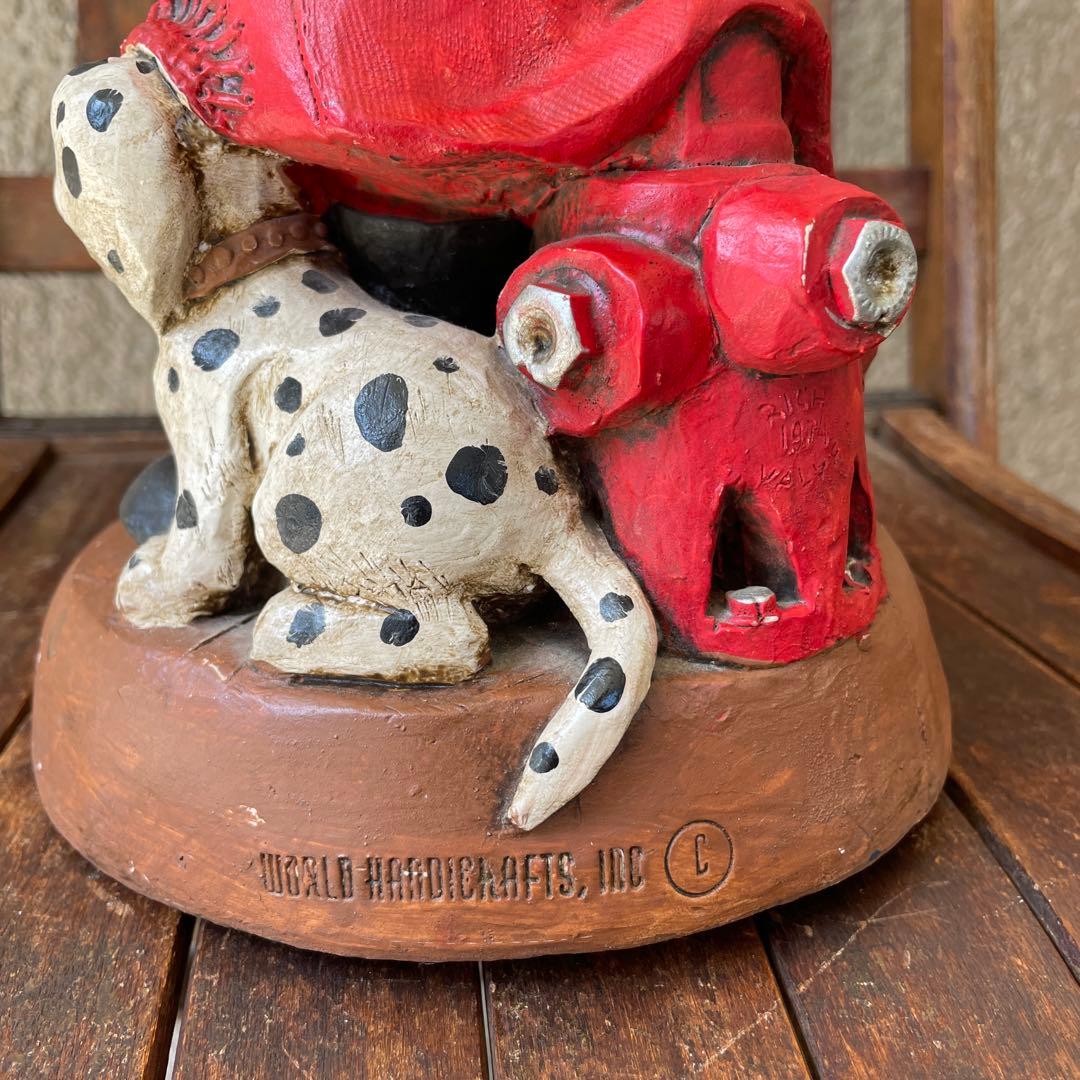 BIG！70s〜アメリカアンティーク　子供の消防士置物　USAヴィンテージ雑貨