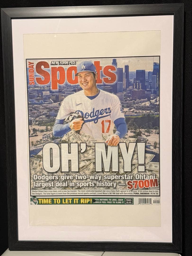 超貴重 【New York Post 大谷翔平 ドジャース移籍決定記念号】