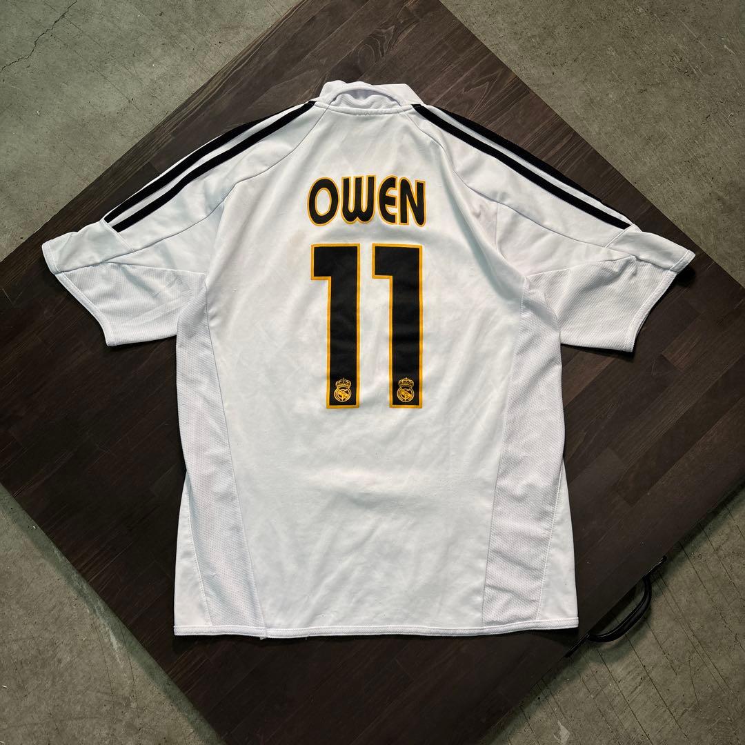 ★8SM2 レアルマドリード　ゲームシャツ　OWEN オーウェン　白　刺繍　古着