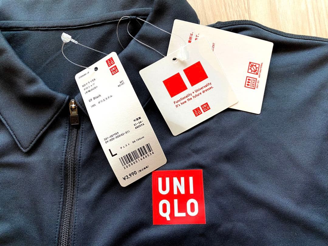 ユニクロ【ジョコビッチ】テニスウェア上下セット　黒　メンズLサイズ