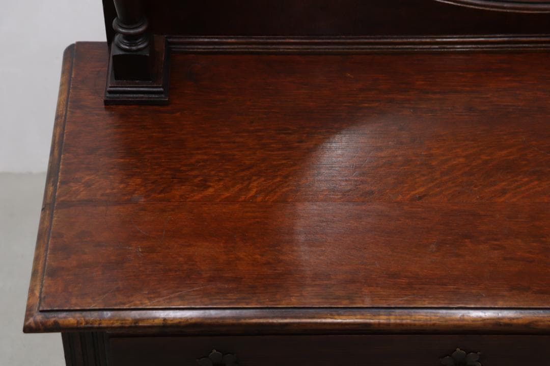 英国 イギリス ミラーバック チェスト オーク材 収納 引き出し サイドボード