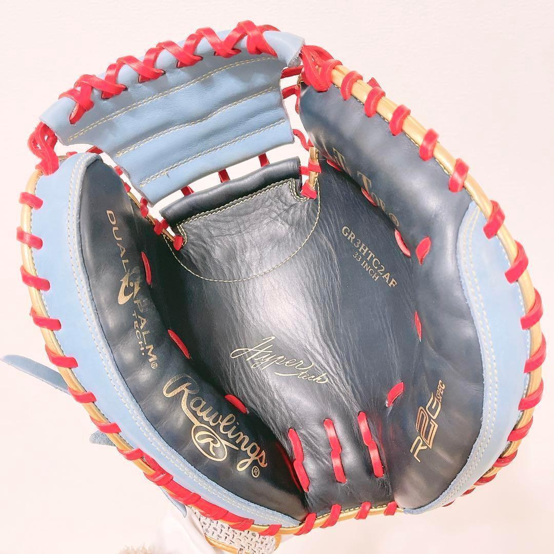 即戦力❣️ 型付き 美品 キャッチャーミット 右投げ 革 オリジナル かっこいい★