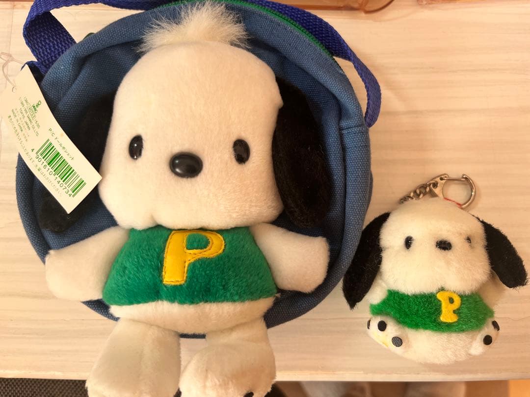 【2点セット】サンリオ 平成レトロ ポチャッコ ポシェット キーホルダー